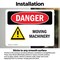 Signmission Moving Machinery Danger Sign, Vinyl Decal, 10in W x 7in L, 2PK OS-2PACK-DS-D-710-L-1453 - alternate 8